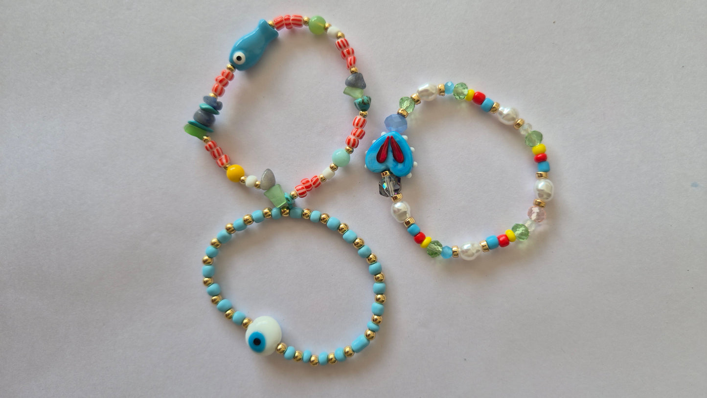 Bracelets Trio Fish 3 Piece Set