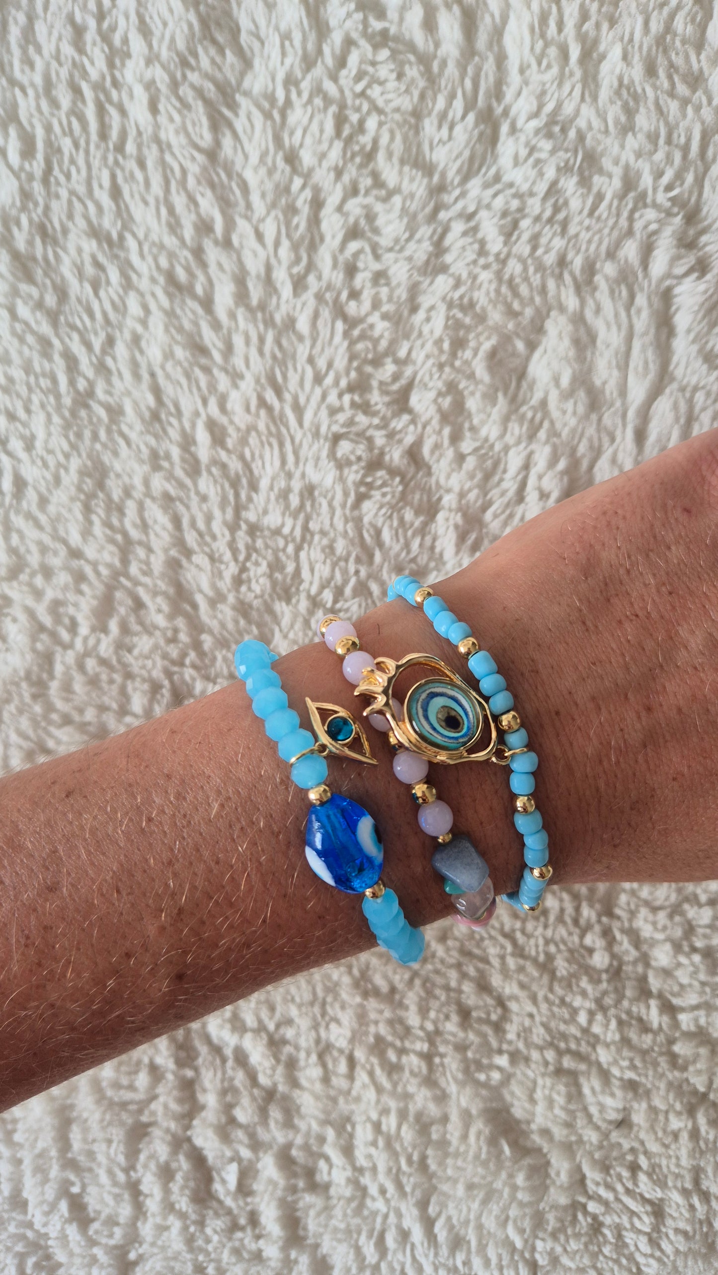 Bracelets Trio Eye Charm 3 Piece Set