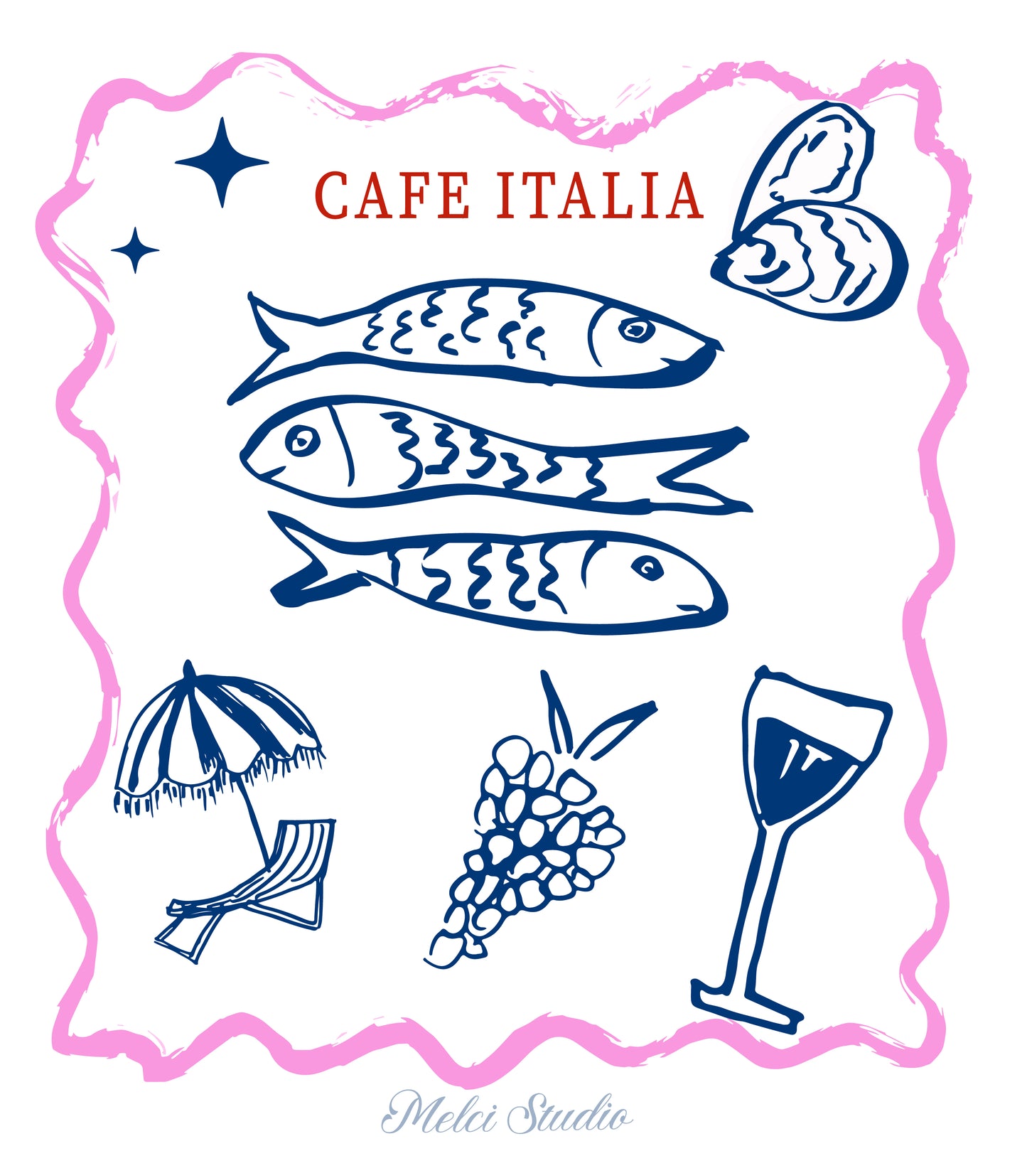 Tote Bag Cute Sardines Italia