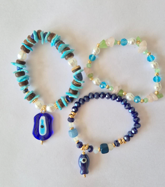 Bracelets Trio Evil Eye 3 Piece Set