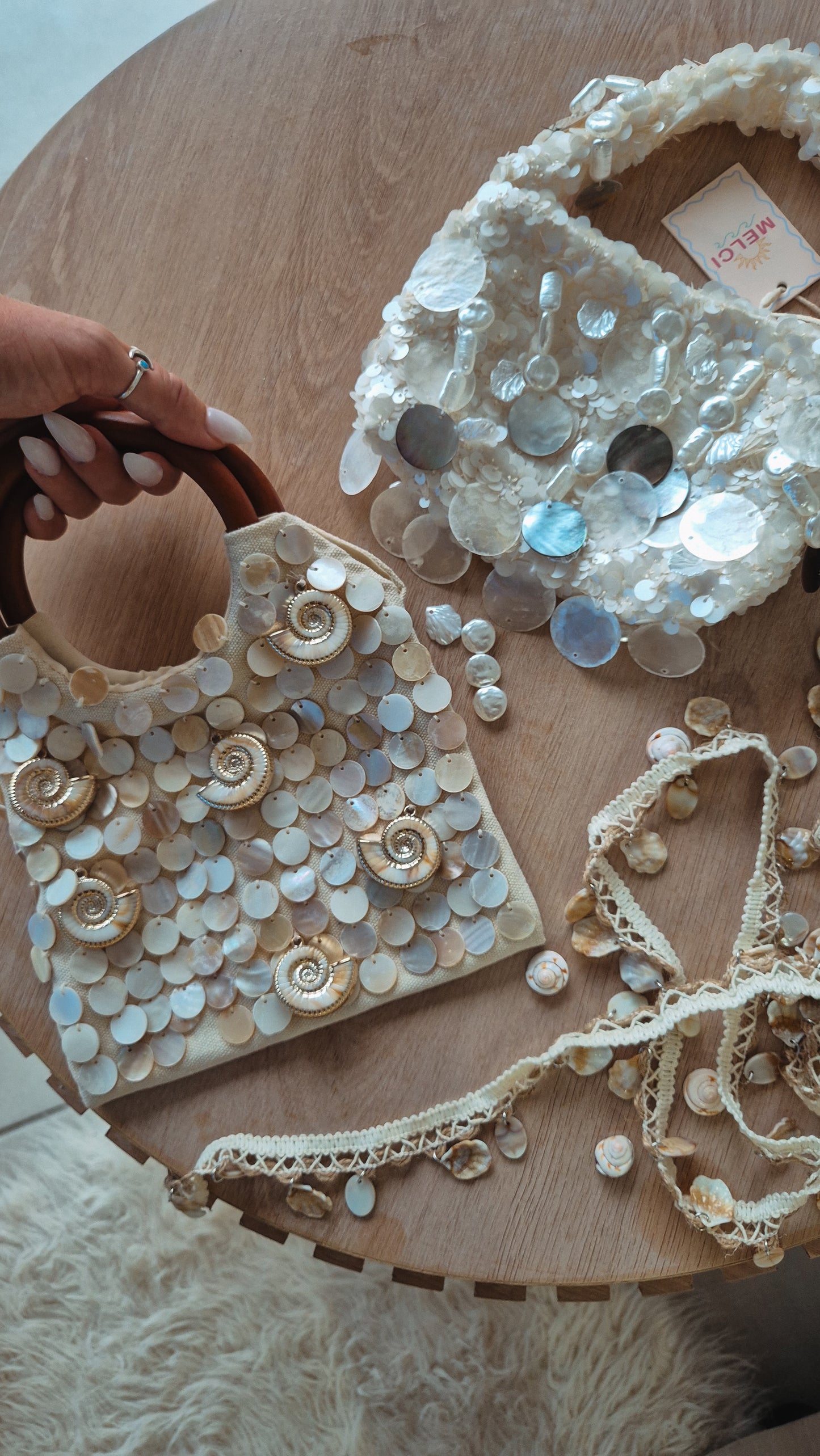 Handbag Shell Hand Customized Unique One Off Bag