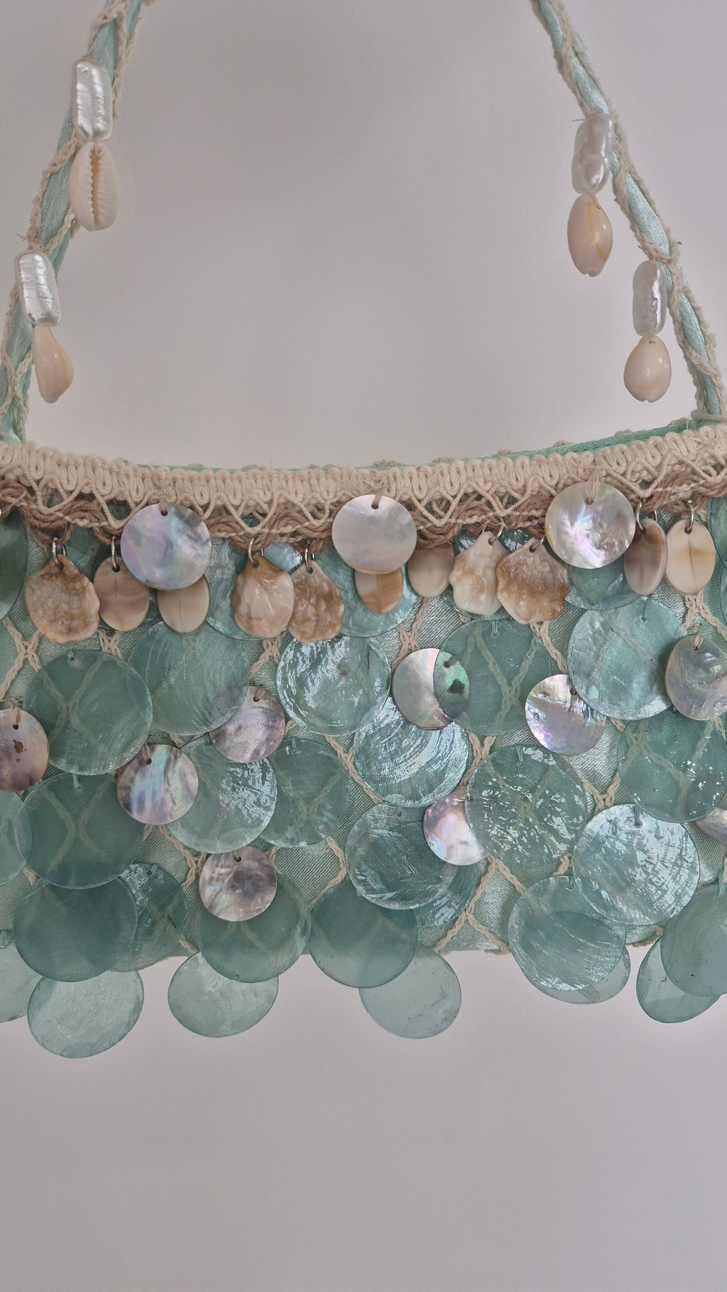 Handbag Shell Hand Customized Unique One Off Bag Mint