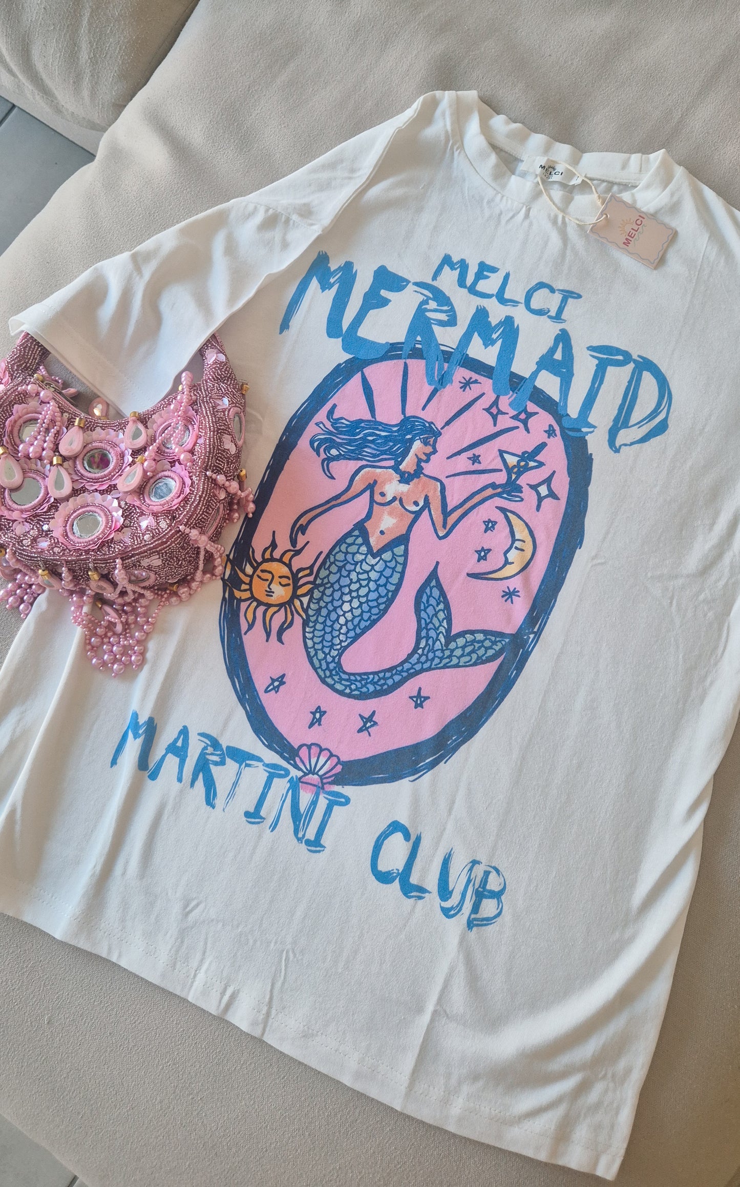 Melci Mermaid Club Hand Sketched Tee