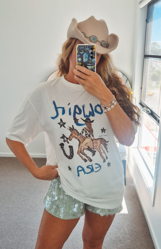 Cowgirl Era Hand Painted Tee