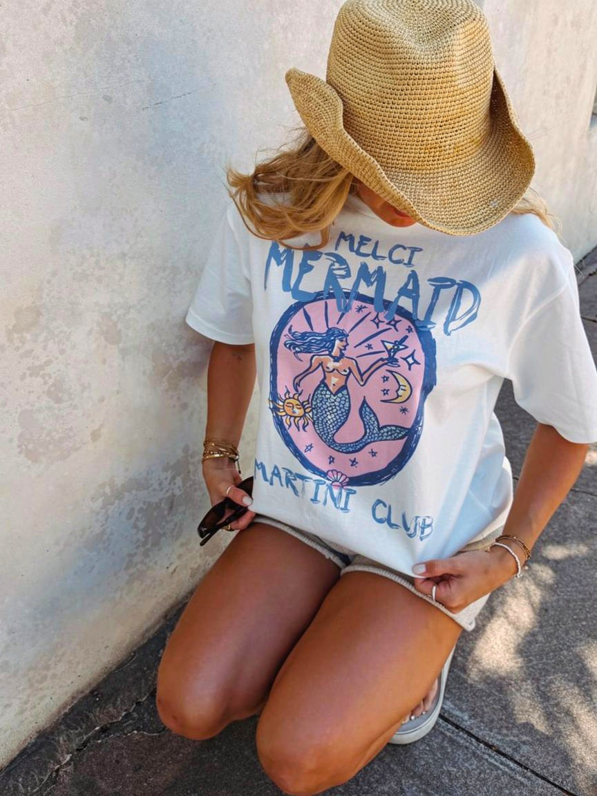 Melci Mermaid Club Hand Sketched Tee
