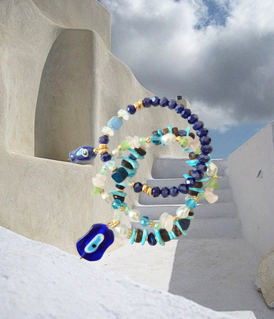 Bracelets Trio Evil Eye 3 Piece Set