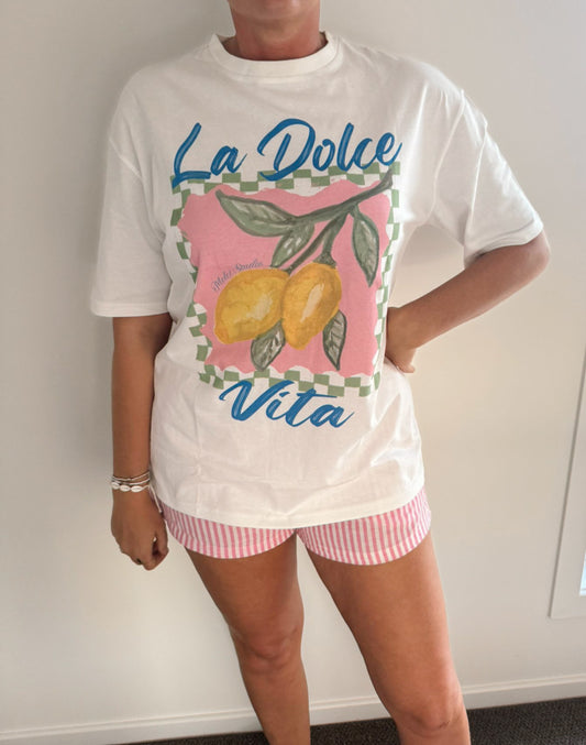 Dolce Vita Lemon T-shirt 100% Cotton