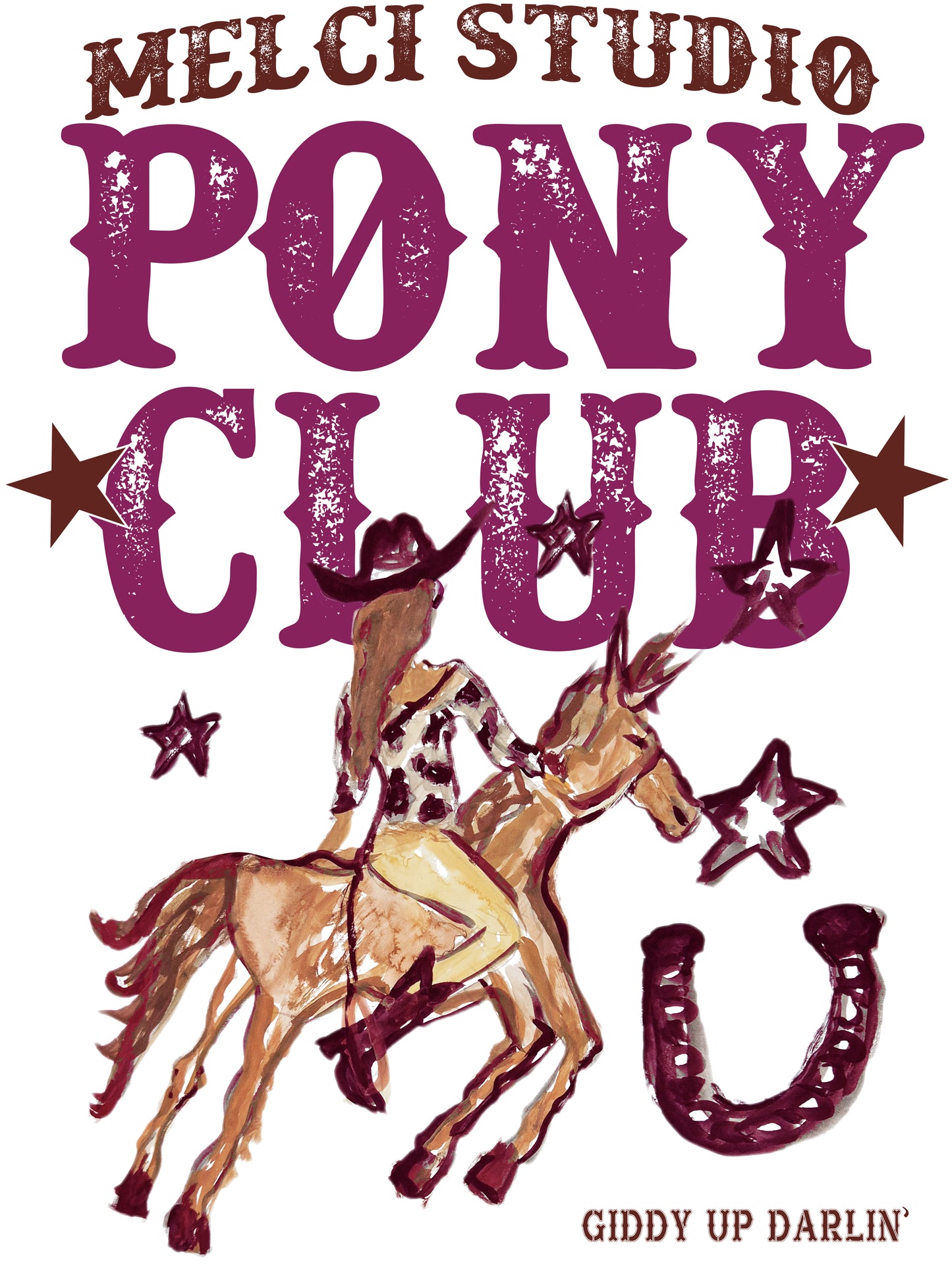 Pony Club T-shirt 100% Cotton